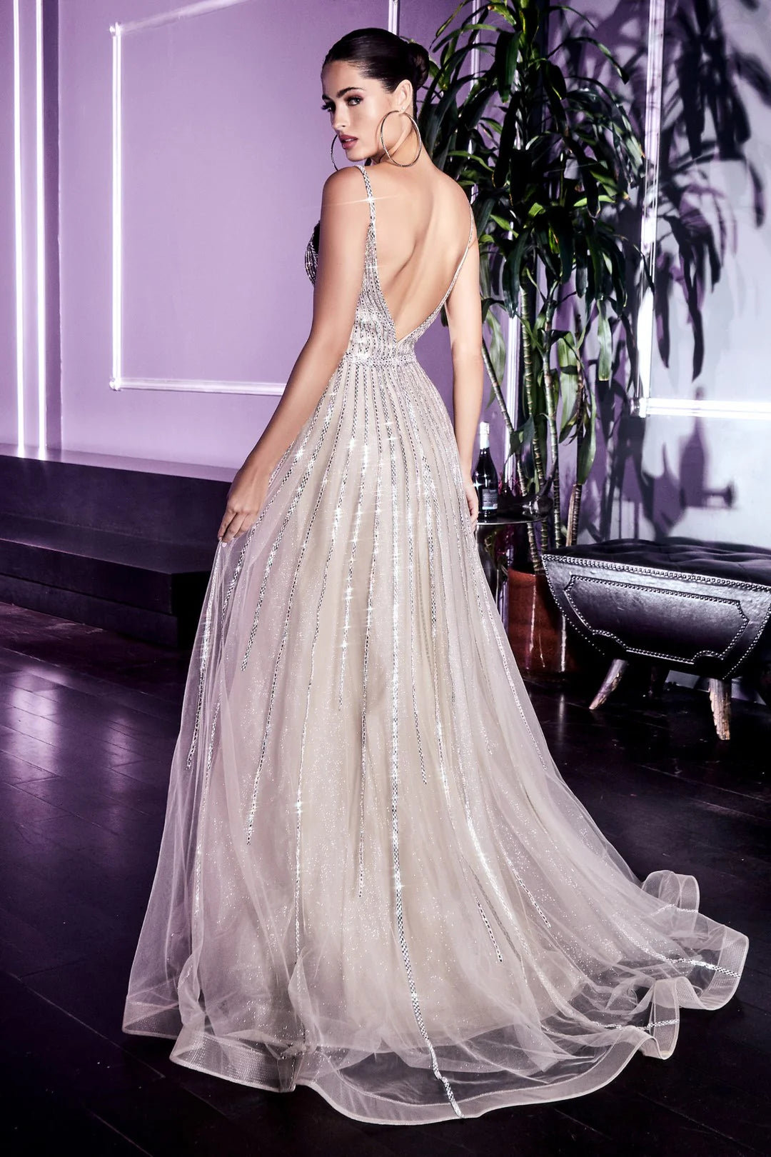 The Betsey Long Beaded Tulle Dress